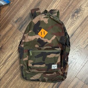 Herschel Supply Company Camouflage Backpack with Orange Accent